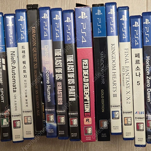 ps4 그란투리스모, 니어 오토마타, 디트로이트 비컴 휴먼, 섀도우 오브 워 미들어스 스틸케이스, 킹덤 하츠3, 페르소나5, 호라이즌 제로던, 드래곤퀘스트11+스틸케이스, 라스트