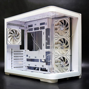 신제품 앱코 UD50C 루시드 앰비언트 풀커브드 ARGB BTF PC 컴퓨터 어항 케이스 화이트 색상