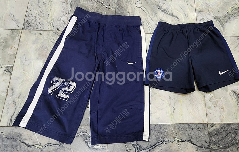 나이키 PSG 트레이닝 반바지와 칠부바지 2개일괄--0