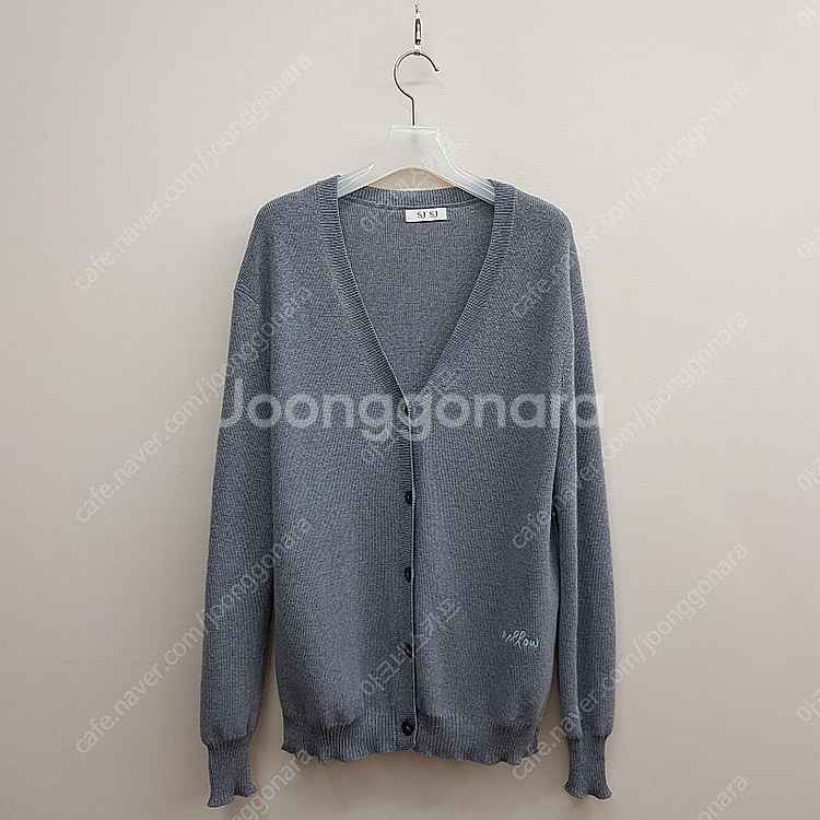 한섬 SJSJ 2021 멜로우 자수 울 브이넥 가디건 ...--2