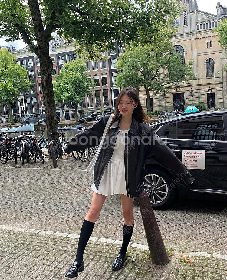 타낫 오버핏 레더자켓 새상품--0