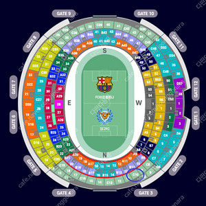 [안전결제/모바일티켓]8/4(월) FC BARCELNONA(바르셀로나) vs 대구FC 3등석B C10구역 7열 2연석~4연석 양도합니다.