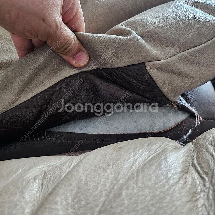 천연가죽 코너소파 (각개 분리가능!)--4