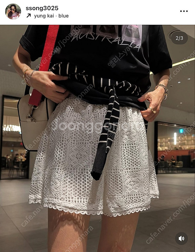 라쏭 Lassong 레이스 4부 팬츠 레이스 반바지 새...--0