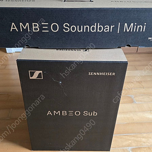 젠하우져 Ambeo 사운드바 mini & 서브우퍼 함께 판매합니다.