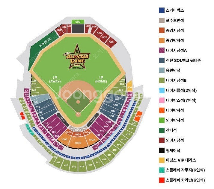 7/12 토 KBO 올스타전 테이블 중앙탁자석 중앙지정...--0