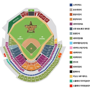 7/12 토 KBO 올스타전 테이블 중앙탁자석 중앙지정석 연석 티켓 양도
