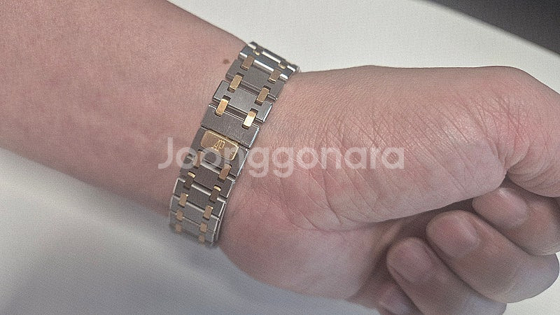 오데마피게 로얄오크울트라슬림 차콜그레이18K 콤비 시계--1