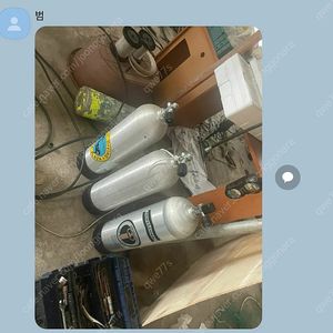 스킨스쿠버용 산소통 4개 팝니다
