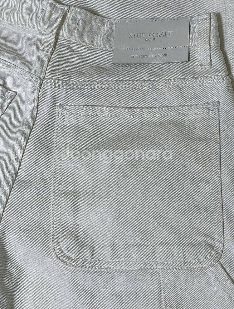 스튜디오솔트 화이트 카펜터데님S새상품CARPENTER ...--7
