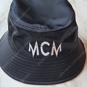 MCM 엠씨엠 로고 버킷햇 블랙 모자 나일론 정품