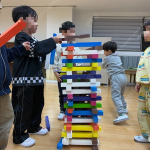 유아체육교구 무지개스틱입니다