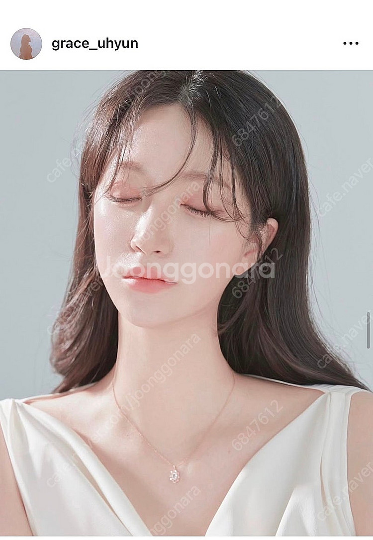 그레이스유 목걸이 14k 모이사나이트--3