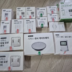 [미개봉] 시하스/아카라 IoT기기, 시하스/삼성/애플/시누스 허브, 스피커, 이어폰, 키보드 판매합니다.