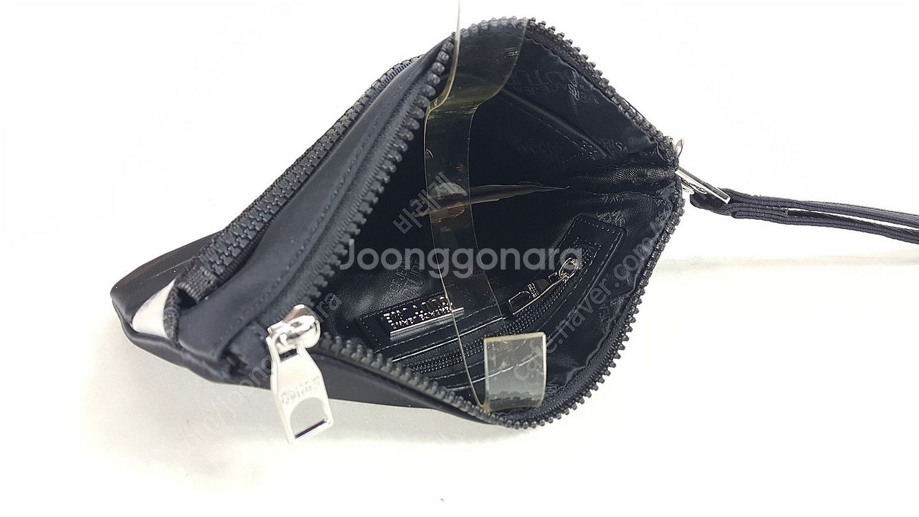 베르사체 검정/실버 메탈릭 나일론 남성 클러치백 정품 ...--3