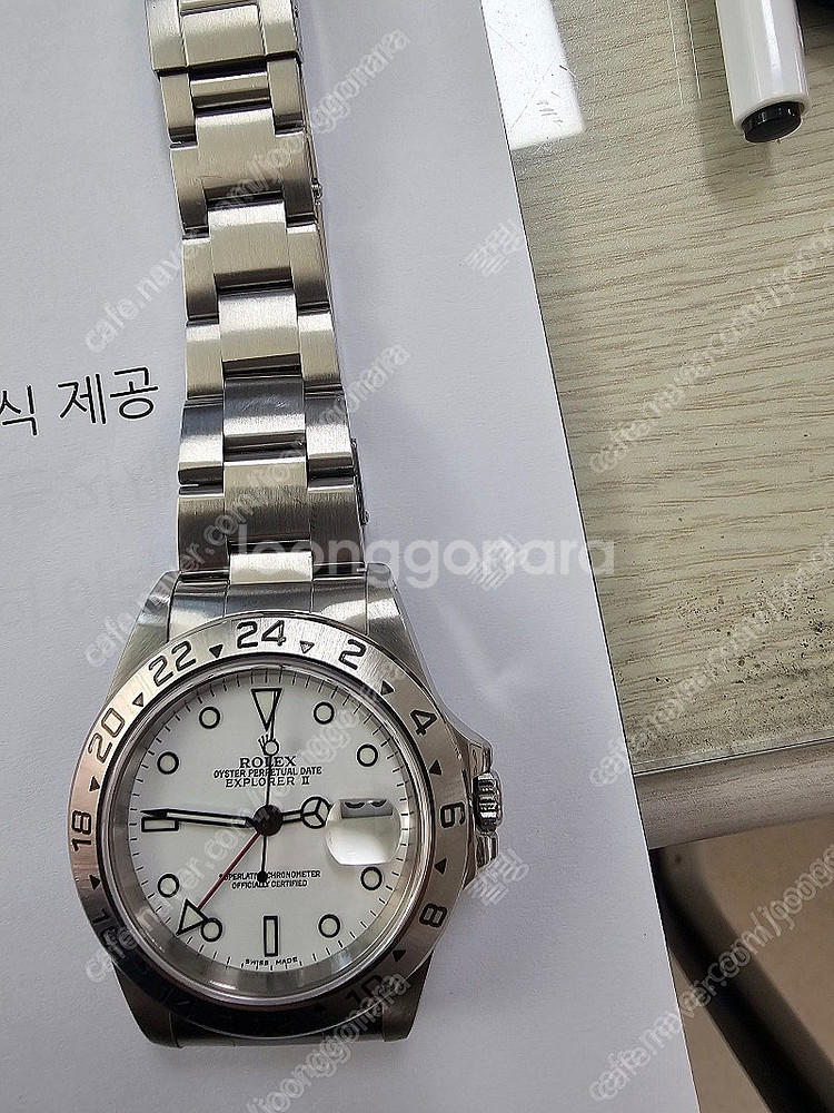 롤렉스 익스플로러2 16570 a단위 폴라 팝니다.--0