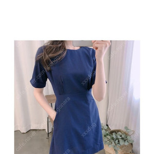 새상품/허리밴딩 포켓 주머니 슬림 반팔 원피스