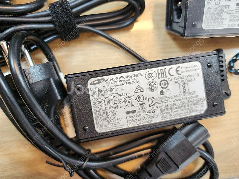 삼성노트북용 어댑터 케이블 포함 ad-4019 c 1개...--1