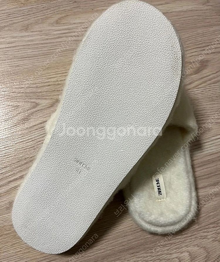 자라홈 울 블렌드 슬리퍼 크림 240+265 새제품--8