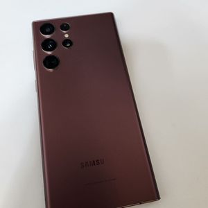 갤럭시S22울트라 무잔상 깔끔폰 SK 버건디 256기가 37만