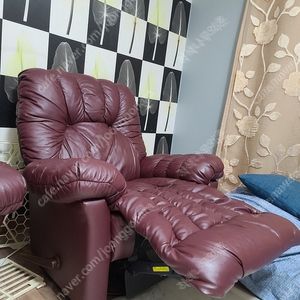 1인용 소가죽 리클라이너 의자 쇼파