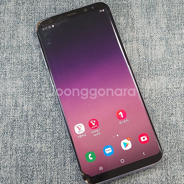 갤럭시 S8플러스 오키드그레이 64기가 터치정상 가성비...--2