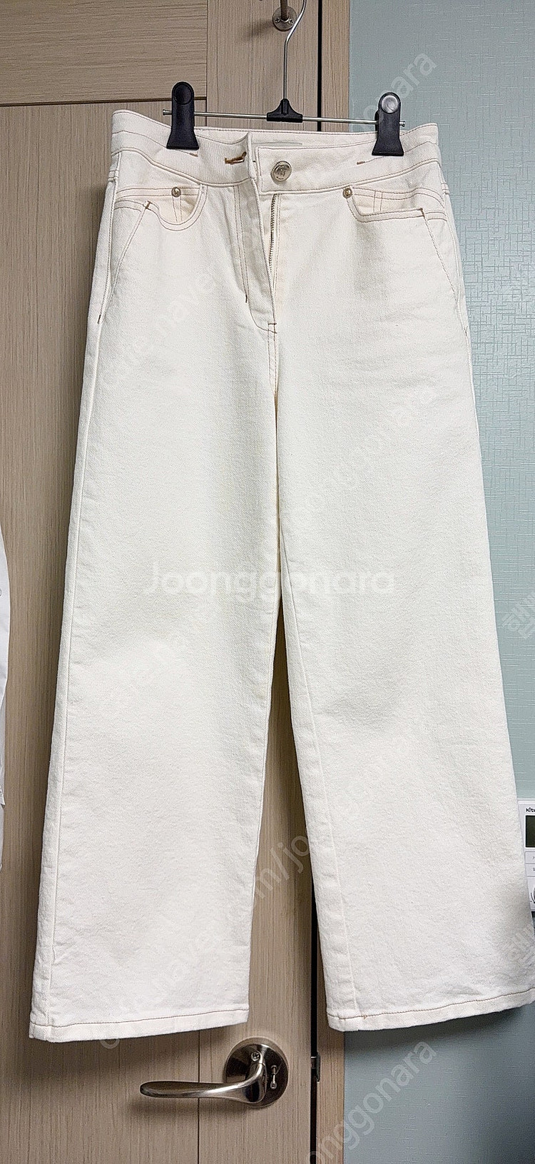 마인 24 비품 스티치 와이드 데님 팬츠 (인기품절템)--6