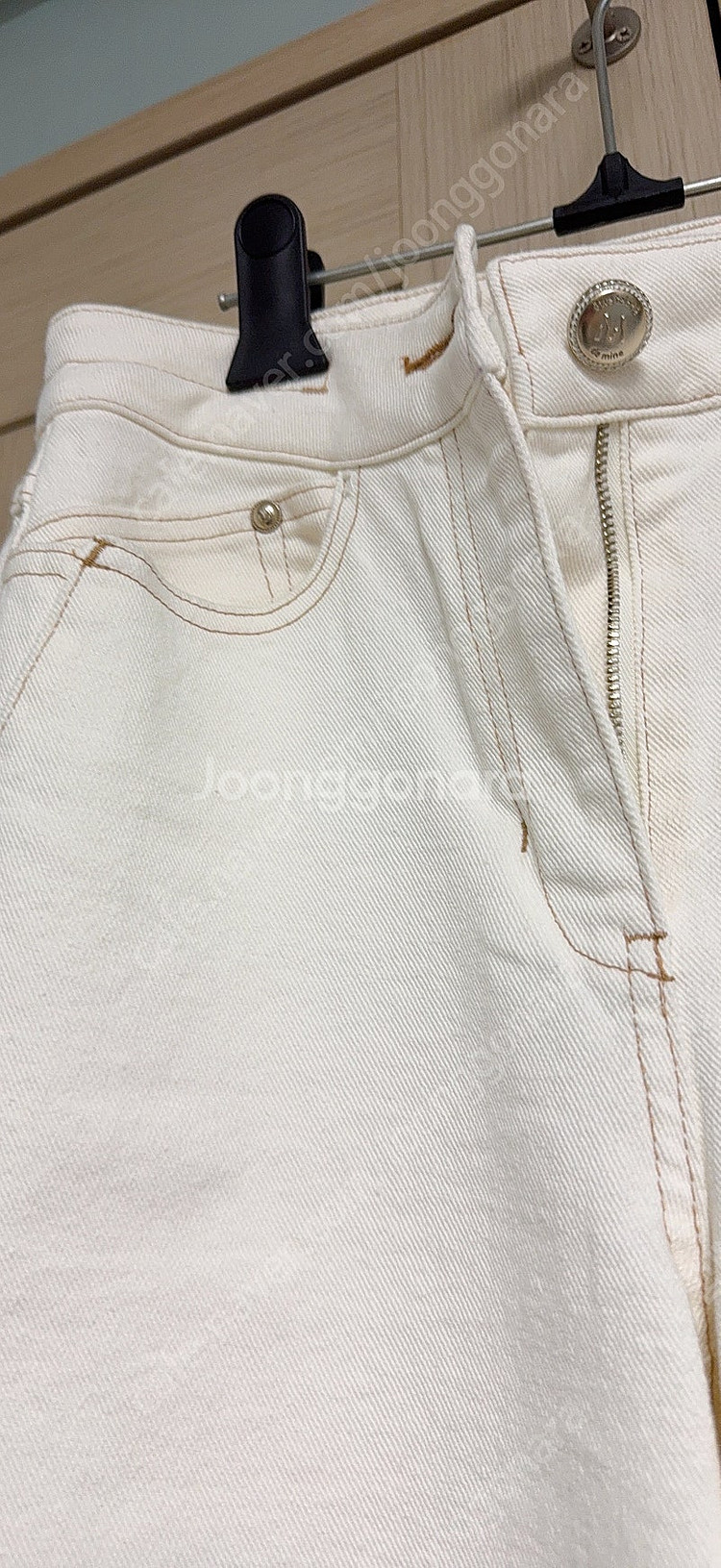 마인 24 비품 스티치 와이드 데님 팬츠 (인기품절템)--7