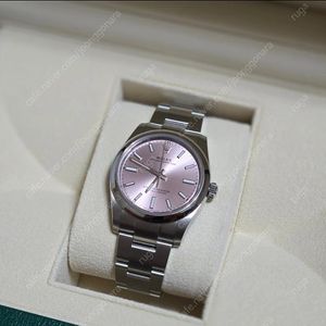 롤렉스 오이스터 퍼페츄얼 34mm 핑크 새상품 판매
