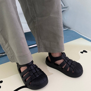 새상품 아디다스 키즈 슈퍼스타 샌들 블랙 210