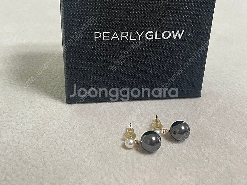 흑진주 드롭 귀걸이 (4mm+8mm)--1