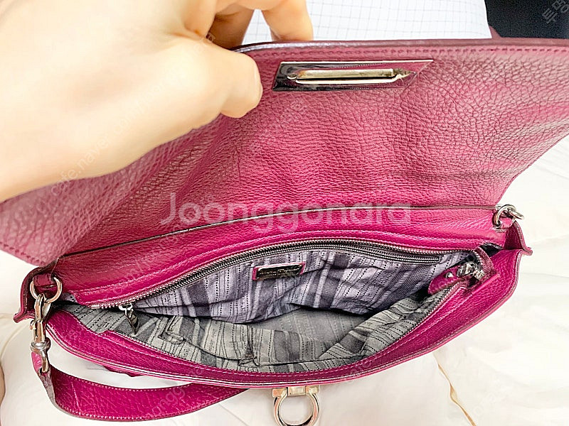 페레가모ㅡ 소피아 라지/간치니/천연가죽/크로스/토트/상...--9