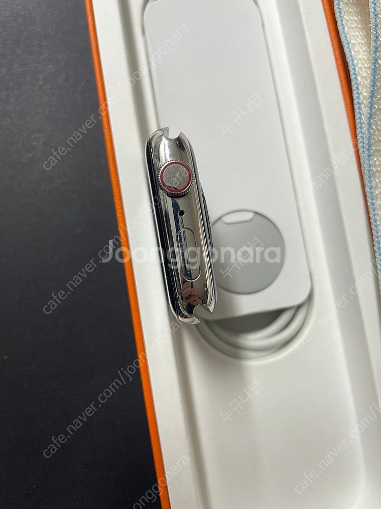 애플워치7에르메스 실버 45mm S급--3