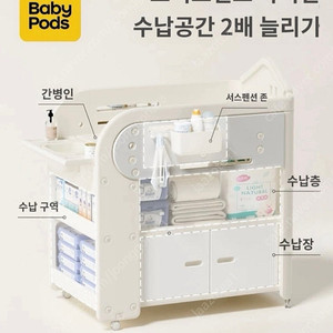 babypods 기저귀 교환대 기저귀 갈이대