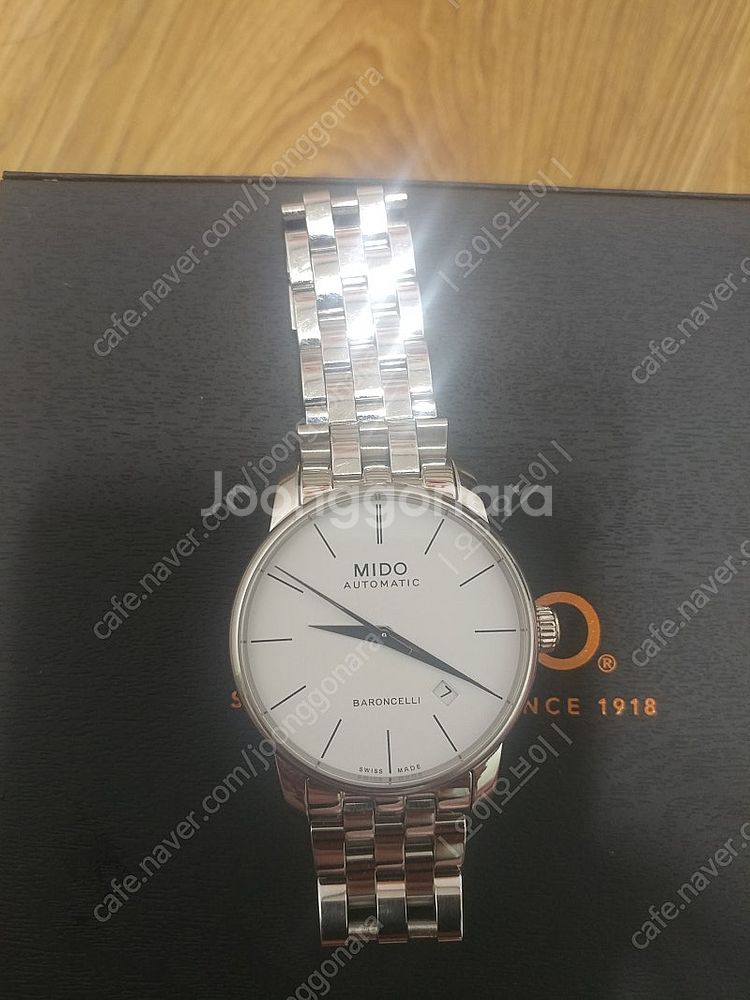 미도 시계 MIDO 바론첼리 38mm 흰판--0