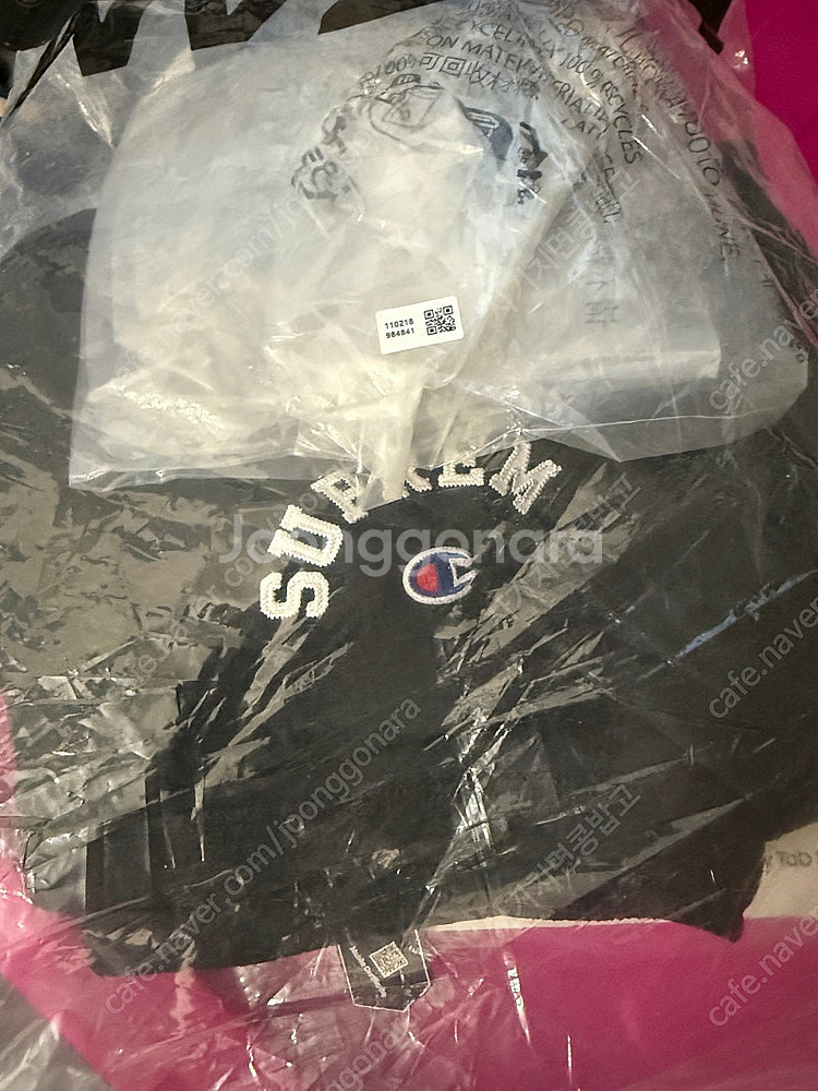 [S] 슈프림 x 챔피온 메쉬 쇼츠 반바지 블랙 - 2...--0