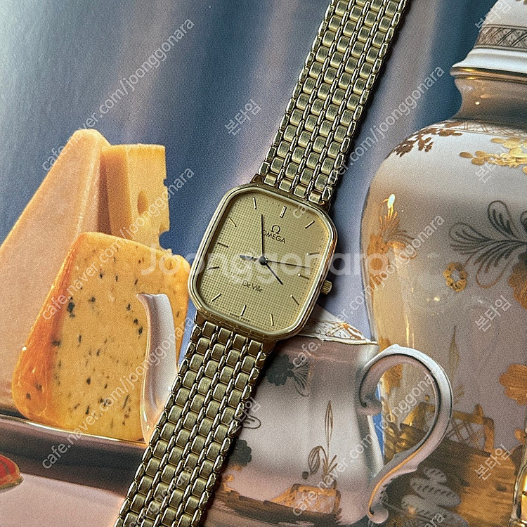오메가 빈티지 드빌 금도금 스틸 쿼츠 27.2mm--0