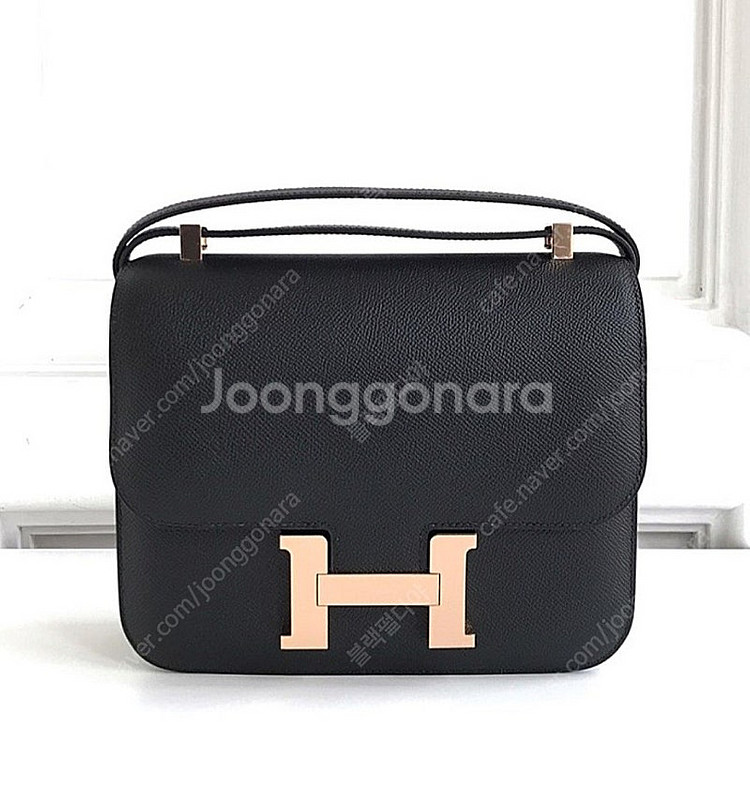 정품 에르메스 앱송 콘스탄스 블랙 금장--1