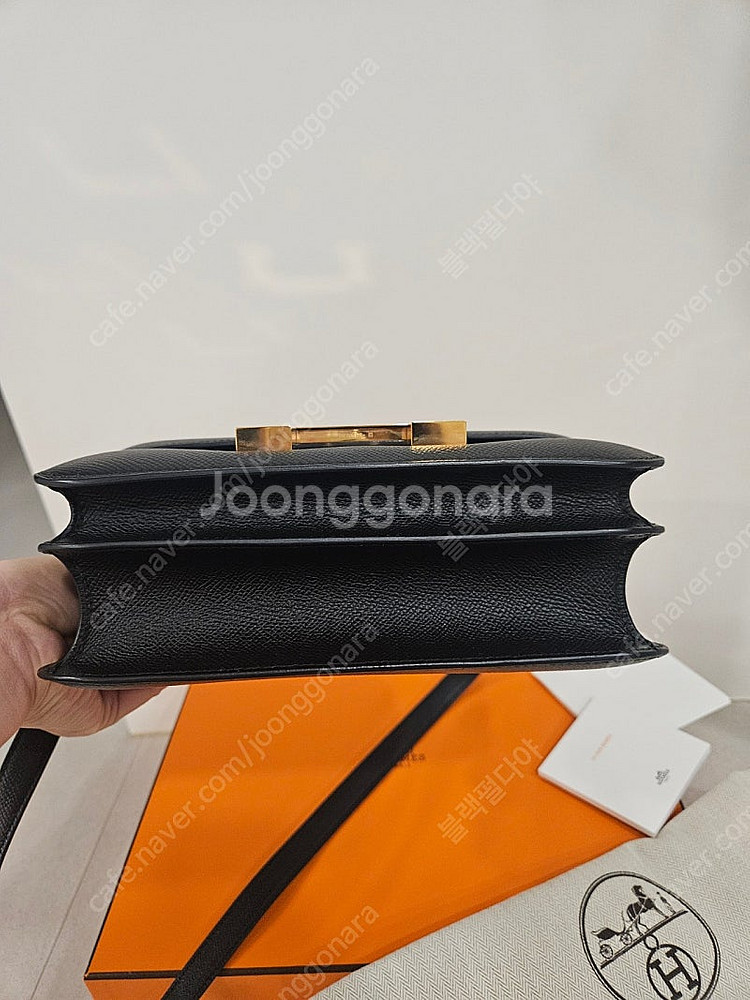 정품 에르메스 앱송 콘스탄스 블랙 금장--5