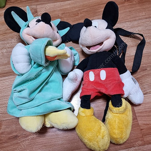 뉴욕 한정판매 자유의 여신상 미키마우스 인형 + 미키마우스 배낭 인형