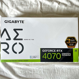 기가바이트 RTX 4070 SUPER AERO OC 12GB