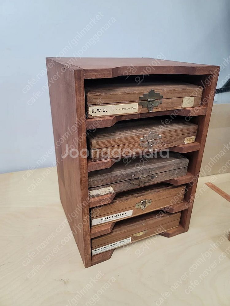 가죽공예 폰트함 5구 원목캐비넷 개당 6만원 / 4개이...--0