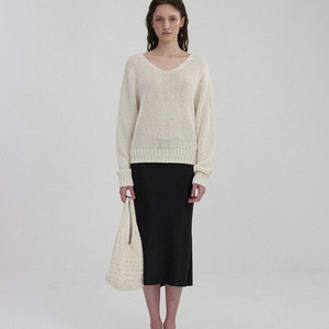 낫띵리튼 시아 브이넥 니트 Sia v-neck pullover)ivory