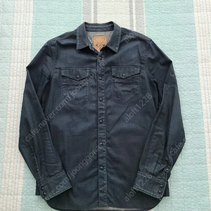 지스타로우 Gstarraw 에센셜 블랙코팅 데님셔츠