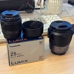 파나소닉 마이크로포서드 25mm f1.7, 14-140mm f4-5.8 일괄판매