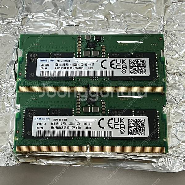[미사용 적출] 노트북용 삼성 DDR5 8GB 5600...--0