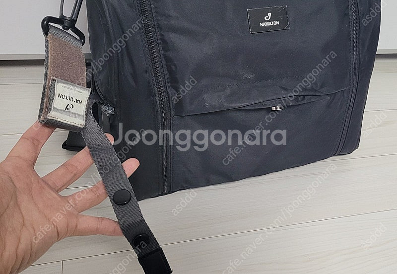 제이해밀턴 백팩 기저귀가방 프라다원단 한손오픈가능 방수...--2