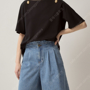 정가 46만 5천원! 랑방컬렉션 LANVIN COLLECTION 24 체인 스트랩 보트넥 하프 슬리브 탑