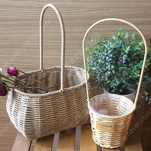 바구니 꽃바구니 소품 미니바구니 대형바구니 인테리어소품 장식품 빈티지소품 레트로소품 엔틱소품 모던소품 화분 식물 꽃 인테리어 카페소품