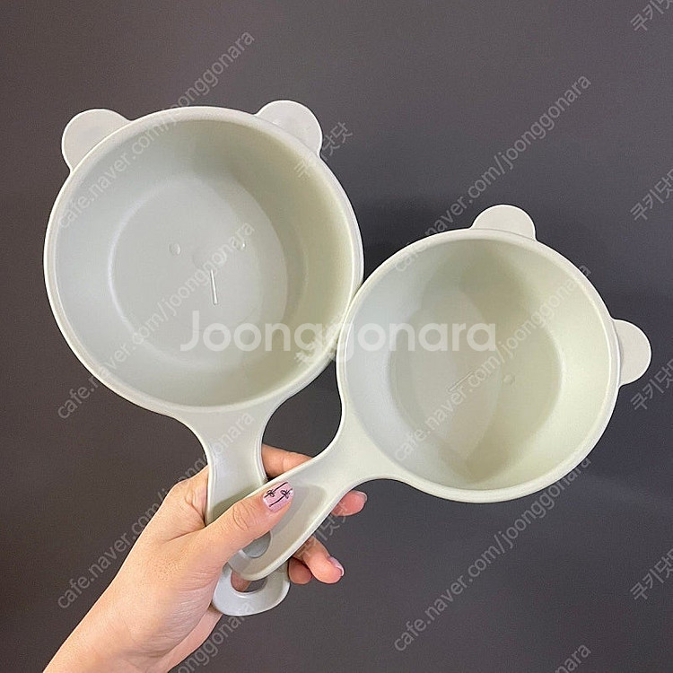 아기 테디베어 밥그릇 핸들 플레이트 세트 2P 새제품--0